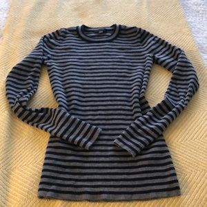 XS JCrew Striped Sweater Classic Navy Gray